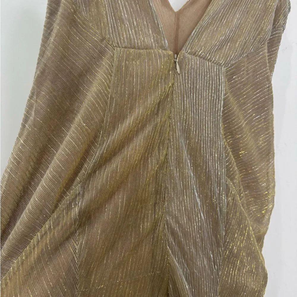 House of CB Fallon Gold Flare Jumpsuit - Picture 15 of 16